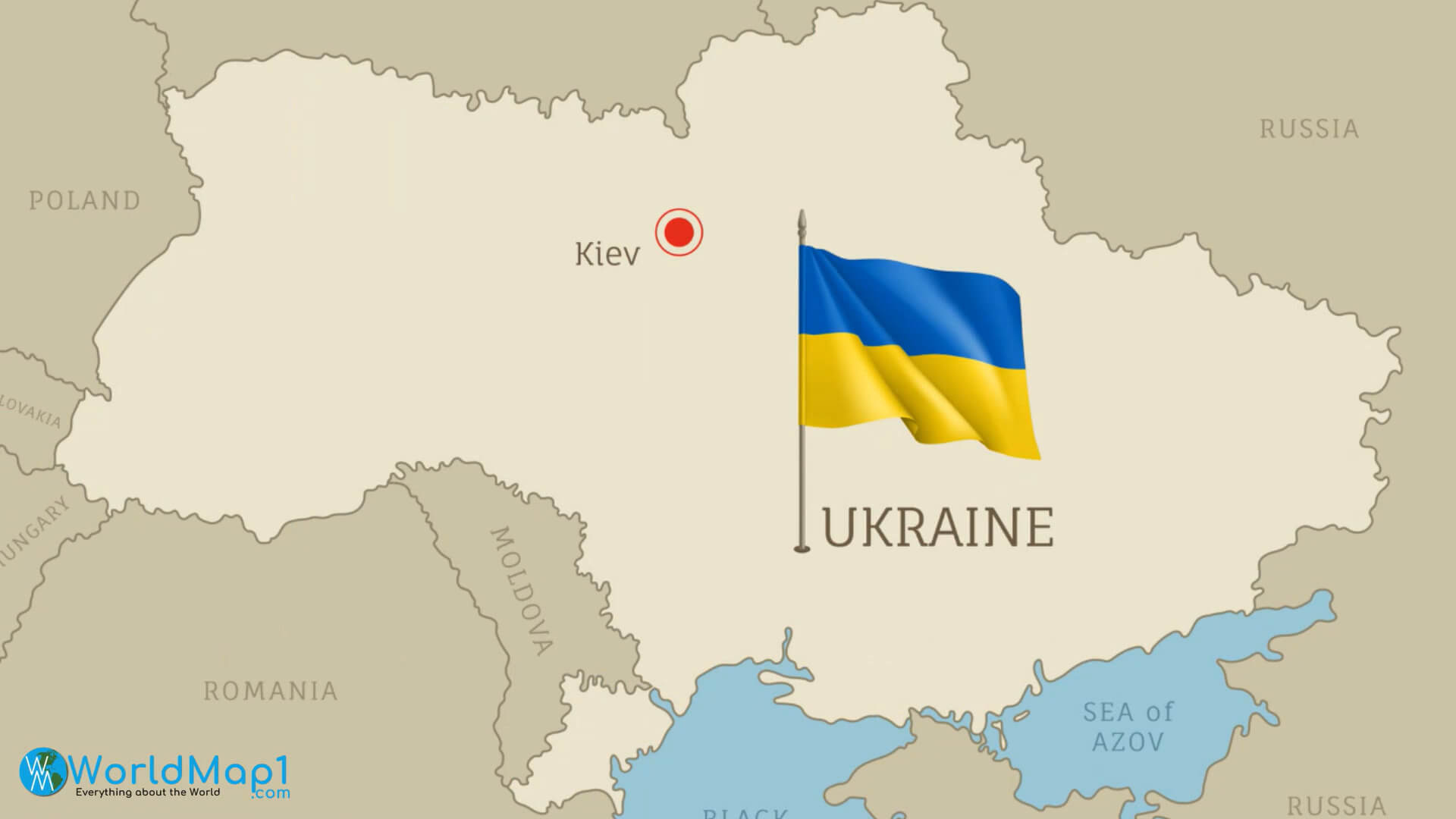 Kiev Haritası Ukrayna Başkenti